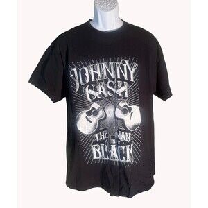 JOHNNY CASH Short Sleeve THE MAN IN BLACK Black T-Shirt XL